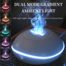 White Mini USB Aromatherapy Diffuser with Flame Projection - Portable Humidifier for Home and Car Use-1
