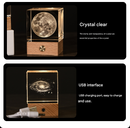 The Big Dipper Luminous 3D Crystal Cube Night Light - Laser Engraved Artwork with Solid Wood Base-7
