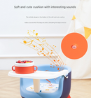 Orange Baby Floor Seat & Booster Dining Chair with Removable Tray - Safe, Stable & Fun Squeaky Cushion-3