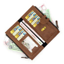 Black Women's Stylish Long Wallet - Multi-Card Slot PU Leather Clutch with Phone Pocket & Coin Zipper-2