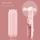 Pink 2-in-1 Foldable Mini Fan & Power Bank - Ultra-Compact USB Rechargeable Personal Fan-1