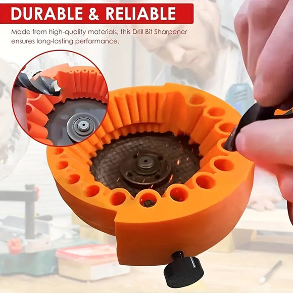 2 PCS Orange Universal Drill Bit Sharpener Attachment - Revive Dull Bits with Your Angle Grinder