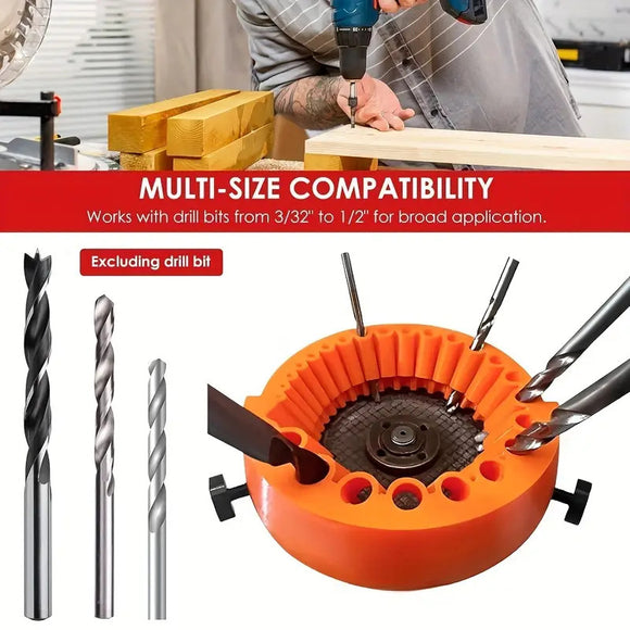 2 PCS Orange Universal Drill Bit Sharpener Attachment - Revive Dull Bits with Your Angle Grinder