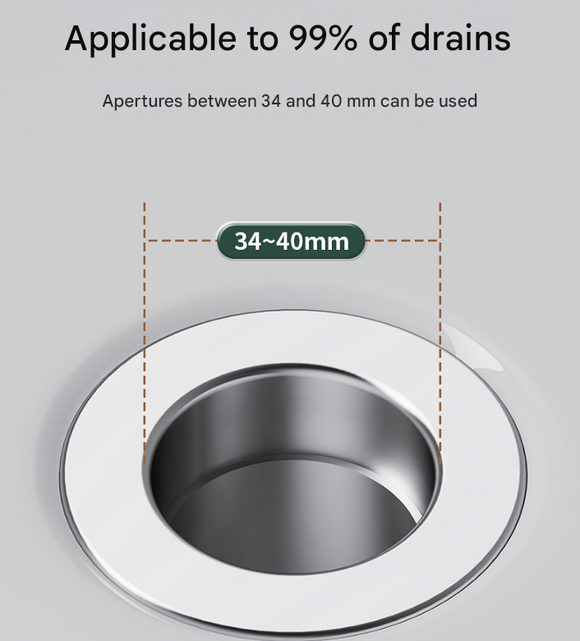 5 PCS Universal Pop-Up Sink Drain Stopper with Anti-Clog Filter Basket - Stainless Steel Hair Catcher & Anti-Odor Plug