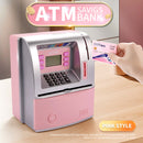 Pink Digital ATM Savings Bank for Kids - Electronic Piggy Bank with PIN & Card for Real Money-1