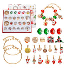 Golden 24-Day DIY Christmas Advent Calendar Jewelry Ki-3