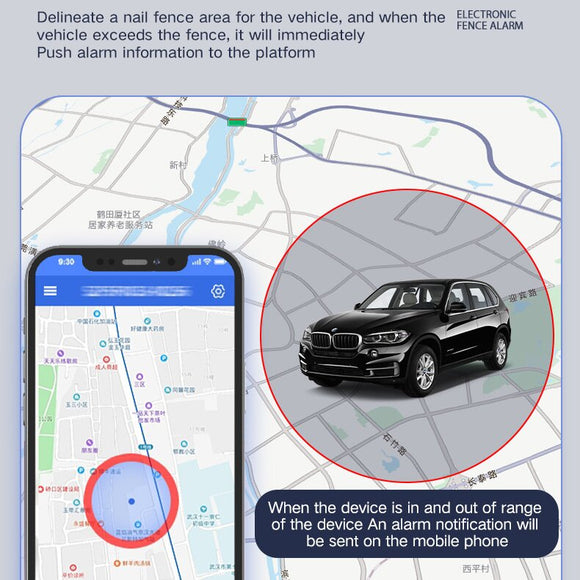 Black Mini Magnetic Real-Time GPS Tracker - Anti-Theft Locator for Vehicles, Assets & Personal Safety