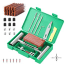 A 58-piece set Green Heavy-Duty Tubeless Tyre Repair Kit - Emergency Puncture Plug Set for Cars, Motorcycles & ATVs-1
