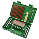 A 33-piece set Green Heavy-Duty Tubeless Tyre Repair Kit - Emergency Puncture Plug Set for Cars, Motorcycles & ATVs-1