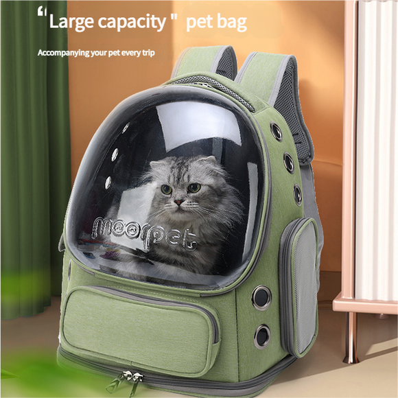 Spacious Pet Carrier with Ventilation System & Water-Resistant Design(blue)