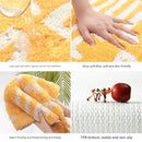 Super Absorbent Microfiber Bath Mat - Non-Slip TPR Backing, Machine Washable, Fun Fruit Designs(Red apple 50*60cm)-2