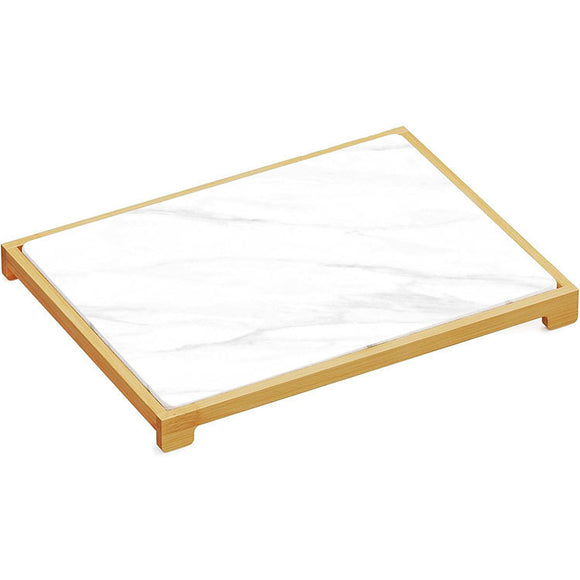 Instant Dry Stone Dish Drying Mat with Bamboo Rack - 2 Ways to Use, Quick Absorbent & Stylish(marble)