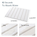 Folding Diatomaceous Earth Countertop Drain Mat - Quick Dry, Non-Slip & Easy Clean Absorbent Pad(white)-3