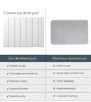 Folding Diatomaceous Earth Countertop Drain Mat - Quick Dry, Non-Slip & Easy Clean Absorbent Pad(white)-5
