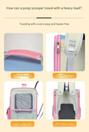 Breathable Pet Carrier Backpack - Large Capacity, Multiple Windows, Oxford Cloth(blue)-2