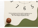 Abstract Modern Wall Clock - Silent Non-Ticking Decorative Clock with Wavy Design & Ceramic Accent(Brown)-3