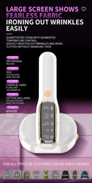 Portable Handheld Garment Steamer & Mini Iron - Smart Temperature Control, Rapid Heating & Powerful Steam for All Fabrics(White)-5