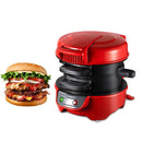 Quick & Easy Multi-Layer Sandwich & Burger Maker with Egg Cooker Plate(red)-1