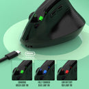Two Ergonomic Vertical Wireless Mouse - Dual Mode (2.4G & Bluetooth), 5 Adjustable DPI, Silent Clicks, Rechargeable(black)-3