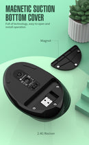 Two Ergonomic Vertical Wireless Mouse - Dual Mode (2.4G & Bluetooth), 5 Adjustable DPI, Silent Clicks, Rechargeable(white)-8