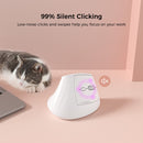 Ergonomic Vertical Mouse - Multi-Device Bluetooth5.0 & 2.4G Wireless, Adjustable DPI, Silent Click(pale pinkish gray)-3