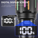 30W High Brightness LED Flashlight with Digital Display & Fluorescent Design - USB Rechargeable, 800-1200M Range(black+One 26650 battery)-4