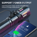 30W High Brightness LED Flashlight with Digital Display & Fluorescent Design - USB Rechargeable, 800-1200M Range(black+One 26650 battery)-5