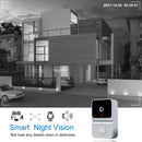 Mini Smart Video Doorbell - 480P Wide-Angle Lens, Two-Way Audio & Night Vision(white)-5
