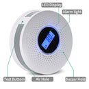 2-in-1 Smoke & Carbon Monoxide Detector with LCD Display - Real-Time Monitoring & Loud Alarm(White)-5