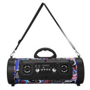 Portable Wireless Speaker - FM Radio, USB/TF Playback, AUX Input, Microphone Support & 2000mAh Battery(Blue and black)-1