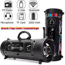 Portable Wireless Speaker - FM Radio, USB/TF Playback, AUX Input, Microphone Support & 2000mAh Battery(Camouflage)-2