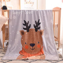 Ultra-Soft Kids Plush Fleece Blanket - Cozy Cartoon Animal Throw for All Seasons (Fawn)-2
