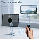 2-in-1 Magnetic Folding Stand for Phones & Tablets - Adjustable Aluminum Desktop & Handheld Holder(silver)-2