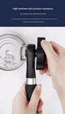 2pc Multifunctional Safe-Cut Can Opener - Smooth Edge, Ergonomic Handle(black)-3