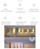 Smart UVC Toothbrush Sterilizer & Holder with Heat Drying, Radar Sensor Night Light(white)-5