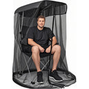 Portable Outdoor Chair Cover with Mosquito Net & Sun Canopy - UV & Water-Resistant Shelter for Camping & Fishing(black 205*125*205CM)(not including stand)-1