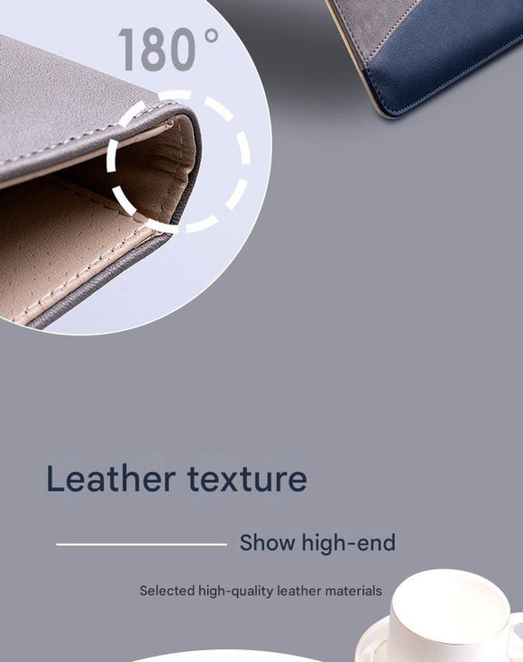 A4 PU Leather Business Portfolio with Ring Binder, Calculator & 40 Sleeves(green)