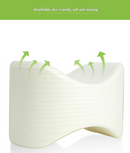 Grey Ergonomic Memory Foam Knee Pillow for Side Sleepers - Leg Positioner for Sciatica, Back, Hip & Joint Pain Relief-4