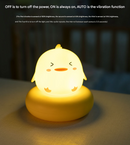 Yellow Deer Cute Animal LED Night Light - Rechargeable Silicone Nursery Lamp with Tap Control, Dimmable Bedside Light for Kids-8