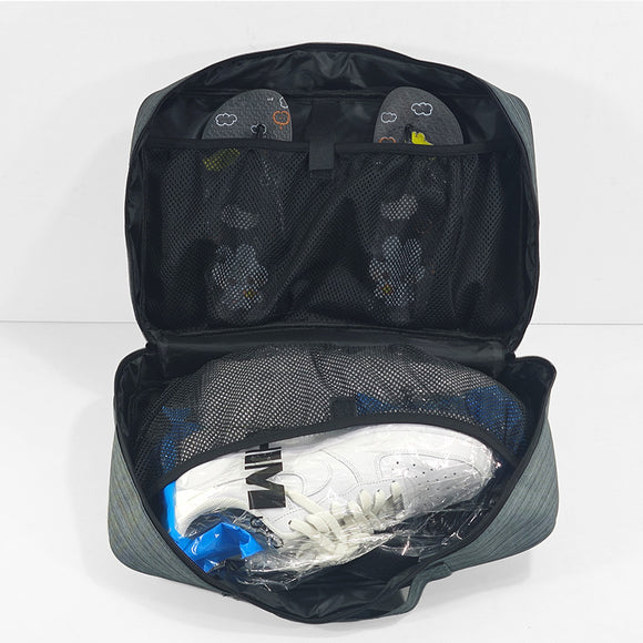 Heather Grey Versatile Travel Organizer Bag with Luggage Sleeve - Portable Carry-On for Laptop, Shoes & Accessories