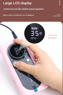 White Professional Rechargeable Nail Drill Machine - 45000RPM Portable E-File Kit for Acrylic, Gel, Polishing & Manicure-4