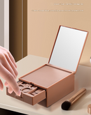 Brown Premium 13-in-1 Manicure & Grooming Kit - Professional Carbon Steel Pedicure Set with Dual-Drawer Case & Mirror-3