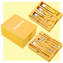 Yellow Premium 13-in-1 Manicure & Grooming Kit - Professional Carbon Steel Pedicure Set with Dual-Drawer Case & Mirror-1