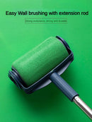 Dark Blue and Grey Pro Refillable Paint Roller Set with Extension Pole - No-Drip Easy Fill Wall Painting Tool Kit-3