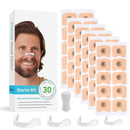 White Square Anti-snoring Patch Set (30 Pairs of patches) Magnetic Nasal Dilator Kit for Snoring Relief - Reusable Multi-Size Sleep & Sport Breathing Aid-1