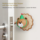 4 Pcs Brown Adorable Bear Wall Protector - Multi-Use Self-Adhesive Door Stopper Bumper-2