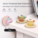 4 Pcs Pink Adorable Bear Wall Protector - Multi-Use Self-Adhesive Door Stopper Bumper-5