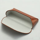 2 Pcs ( 1 Brown + 1 Black ) Vintage Style PU Leather Eyewear Case - Protective Hard Shell with Soft Lining-5
