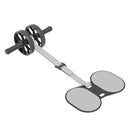 Grey Assisted Rebound Ab Roller with Foldable Knee Pad - Dual Wheel Core Trainer for Home Gym-1
