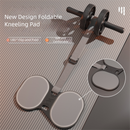 Grey Assisted Rebound Ab Roller with Foldable Knee Pad - Dual Wheel Core Trainer for Home Gym-2